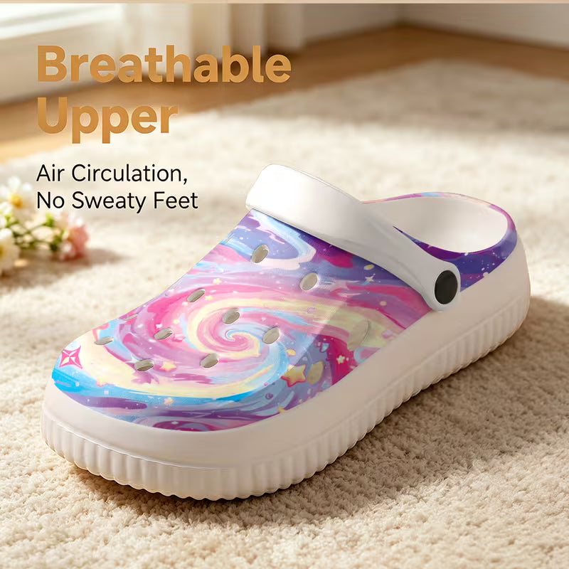 Dreamy Galaxy Starry Sky Pattern Print, Outdoor And Indoor Wear