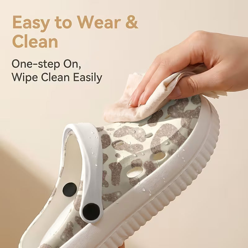 EVA Clogs with a Premium Animal Print Mule Design, Easy to Clean