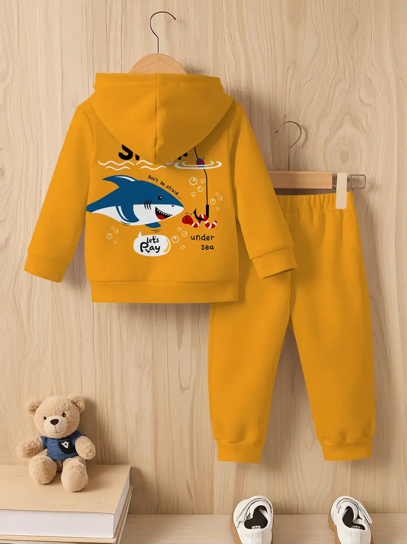 Baby Boys & Girls Hoodie Set shark rescuing