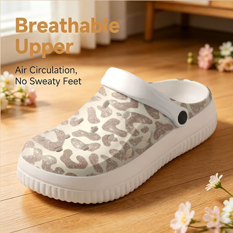 EVA Clogs with a Premium Animal Print Mule Design, Easy to Clean