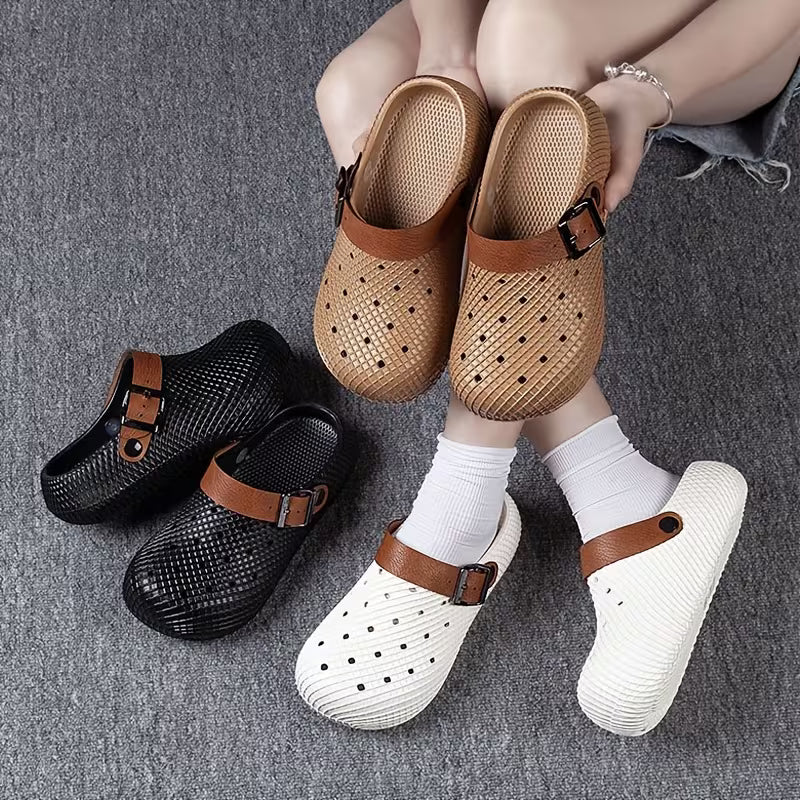 New Women's Closed-Toe Slip-On Height-Increasing Slippers