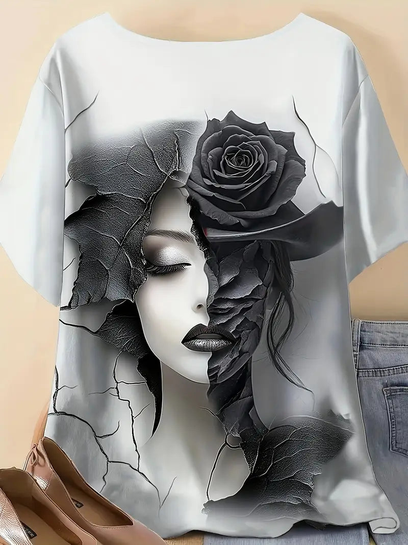 3D Print Casual Tee for Everyday Wear