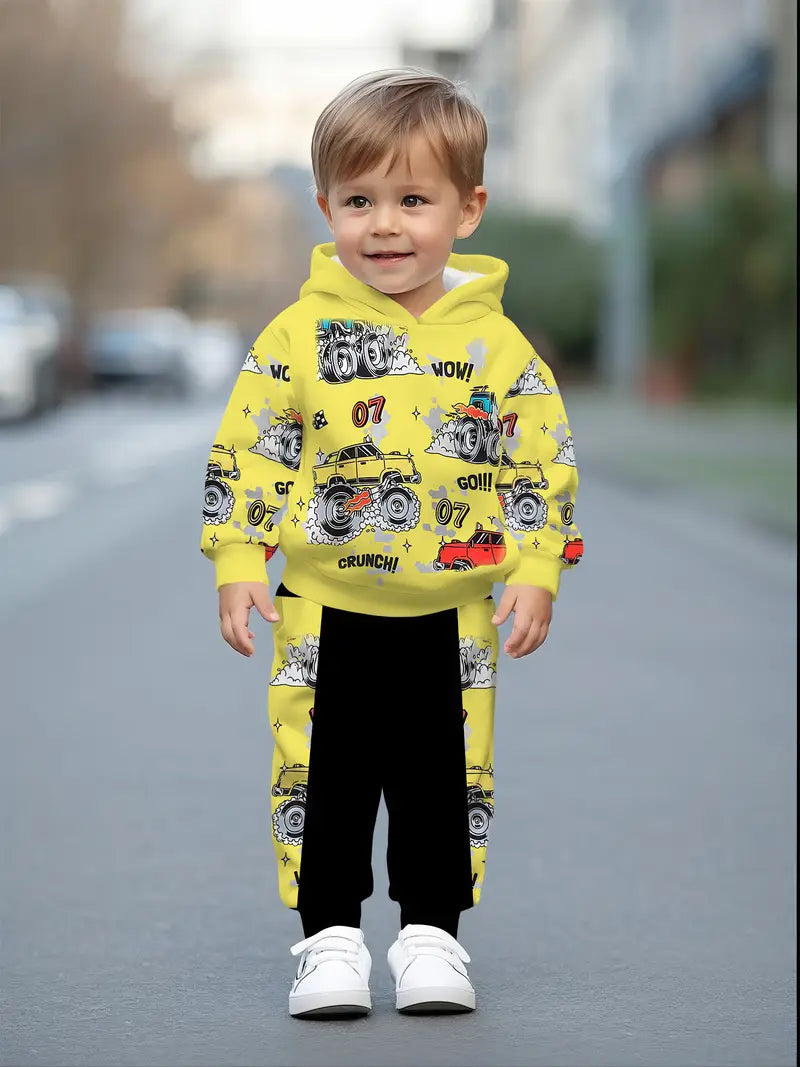Baby Boys & Girls Hoodie Set Monster Truck