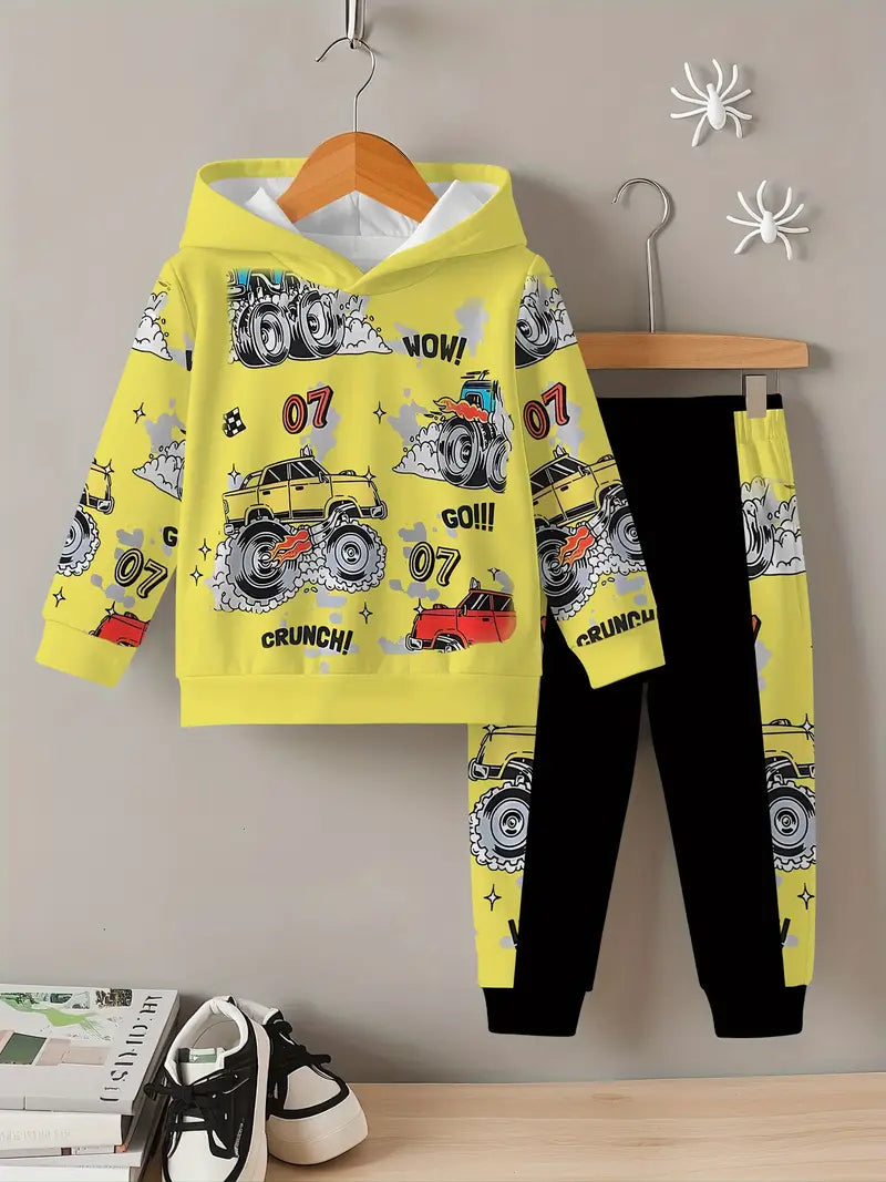 Baby Boys & Girls Hoodie Set Monster Truck