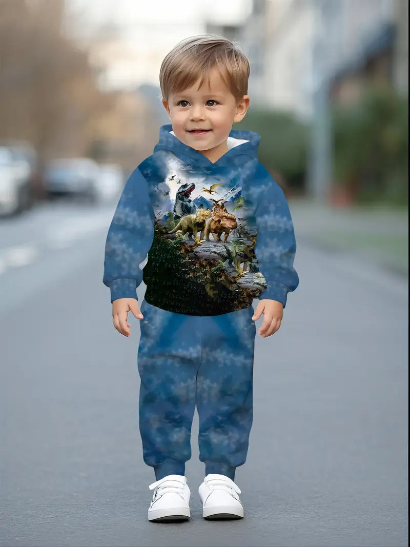 Baby Boys & Girls Hoodie Set Dinosaur print