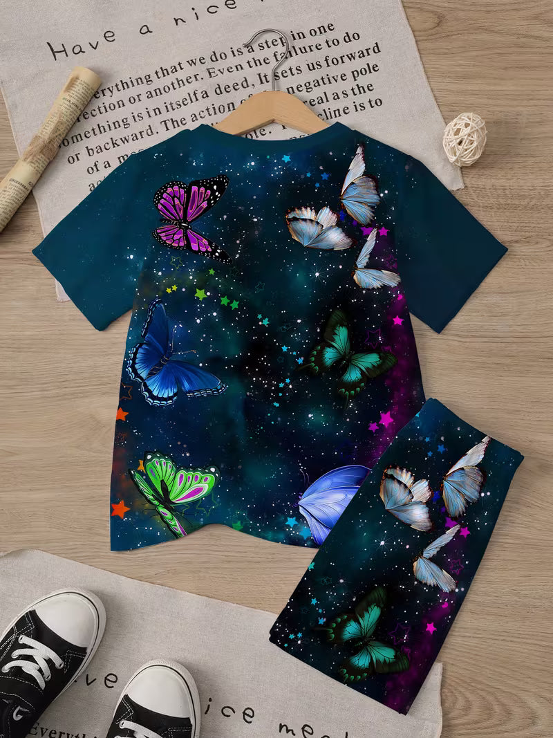 The New Girls' Fashion Features Lively Butterfly Patterns, Creating a Dreamy Design for Spring And Summer