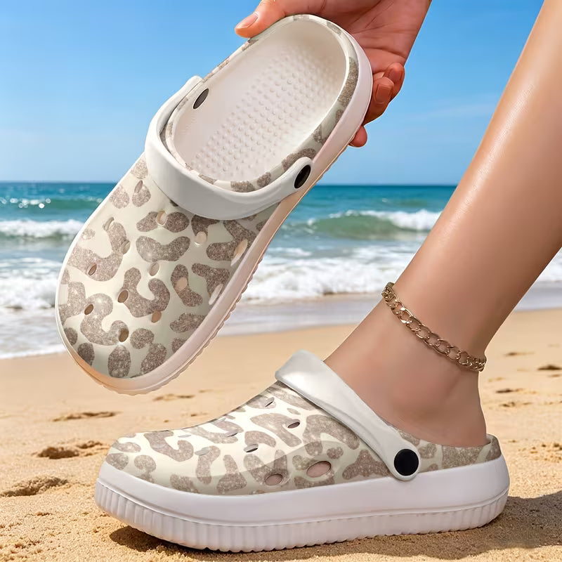 EVA Clogs with a Premium Animal Print Mule Design, Easy to Clean