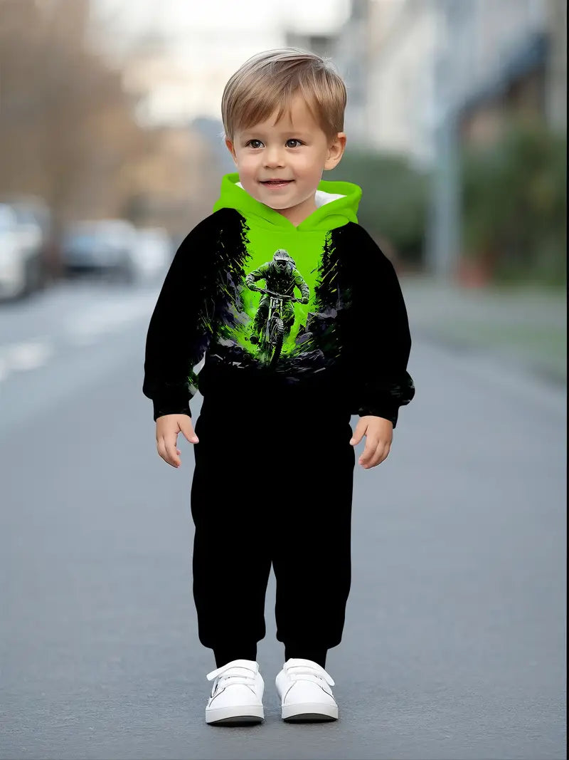 Baby Boys & Girls Hoodie Set motorcycle