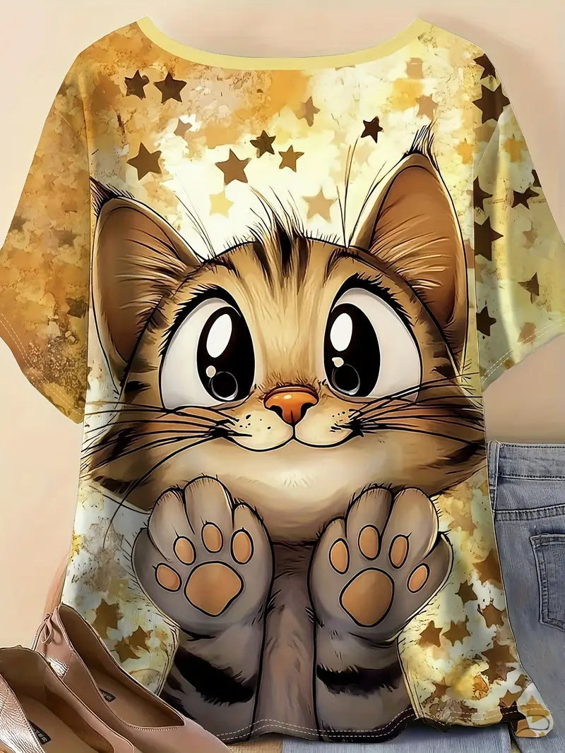 3D Print Cute Cat Tee for Everyday Wear