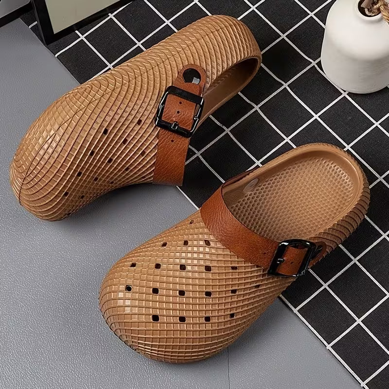 New Women's Closed-Toe Slip-On Height-Increasing Slippers