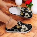 Bohemian Style Heart Print Mule Shoes, Comfortable And Versatile Clog Shoes