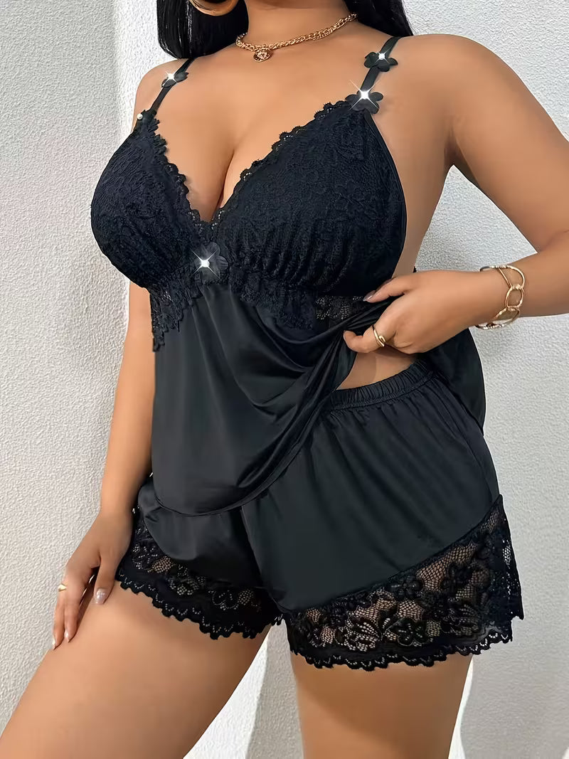 Loose Lace Halter Pajamas for Women, Casual V-neck, Comfortable and Sexy Home Wear Set