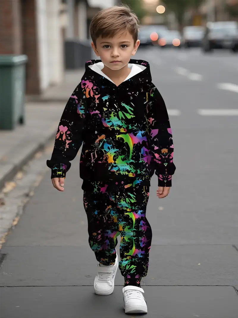 Baby Boys & Girls Hoodie Set colorful patterns