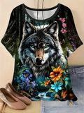 3D Wolf Print Tee for Everyday Wear