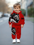 Baby Boys & Girls Hoodie Set Red Lion