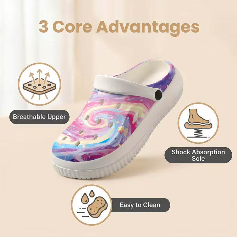 Dreamy Galaxy Starry Sky Pattern Print, Outdoor And Indoor Wear