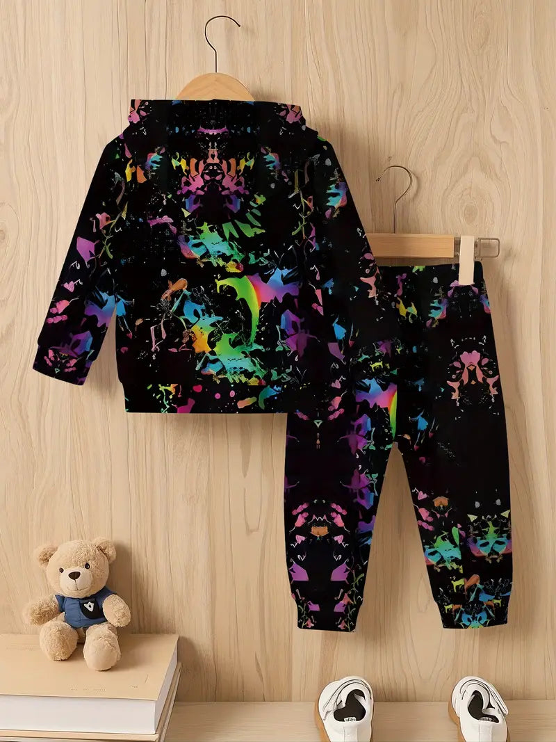 Baby Boys & Girls Hoodie Set colorful patterns