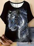 3D Tiger Print Tee for Everyday Wear