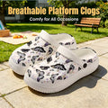 Black And White Butterfly Print Mule Shoes